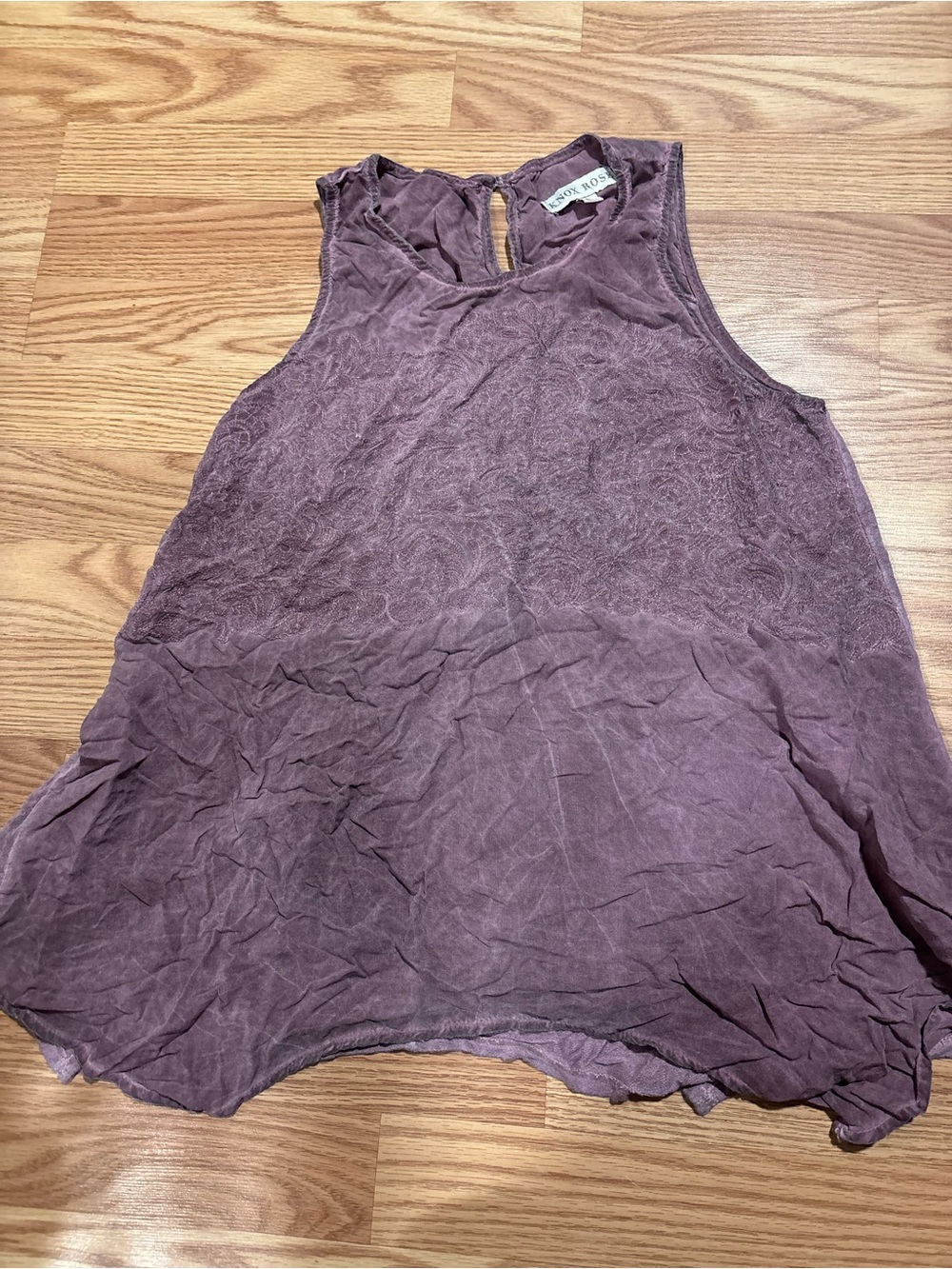 Knox Rose Mauve Sleeveless Textured Tank size large